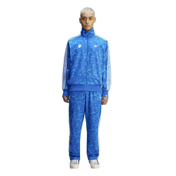 Adidas Mens Bape Firebird Tracksuit Bottoms - Blue - 