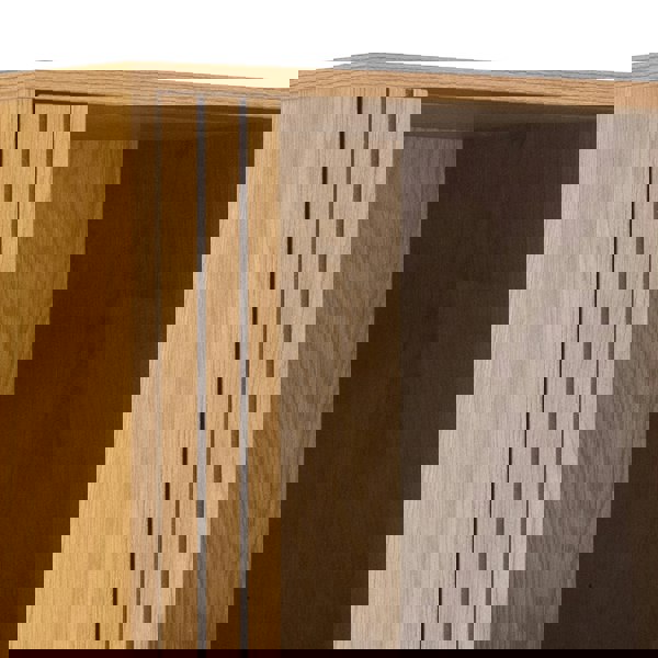 Furniture To Go Jaipur Display Cabinet With 4 doors and 6 Shelves in Wild Oak