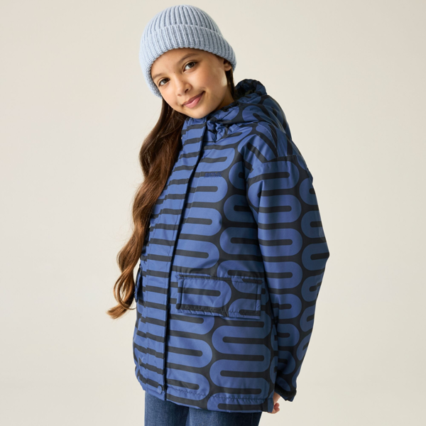 Regatta Girls Orla Kiely Waterproof Jacket - Blue