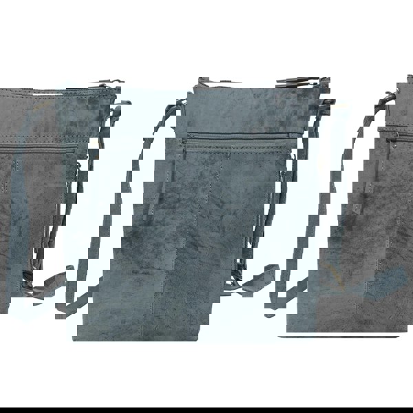 Assots London 'CORI' Denim Distressed  Real Leather Crossbody Bag