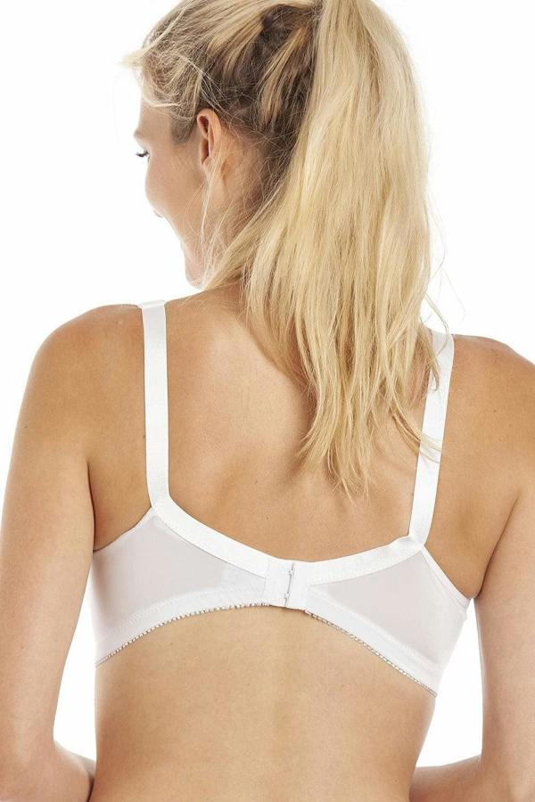 Camille Womens White Soft Cup Non-Wired Bra