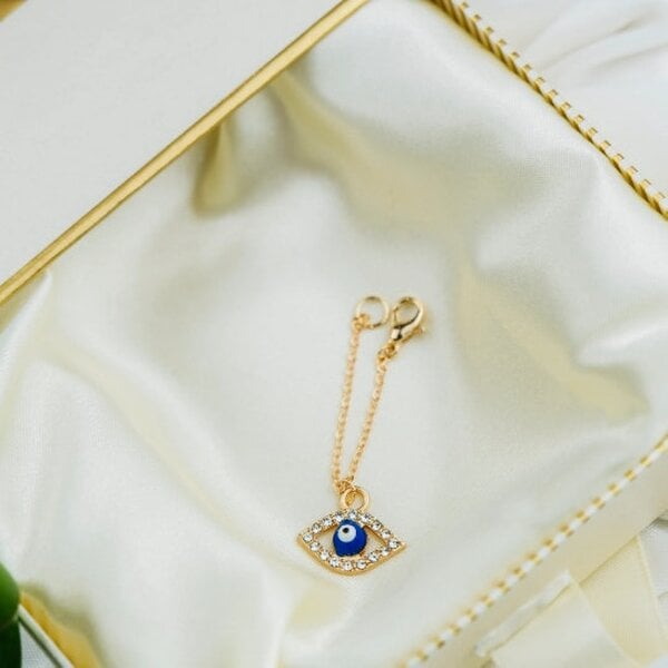 The Colourful Aura Dainty Evil Eye Zircon Watch Strap Dangle Wrist Watch Turkish Charm