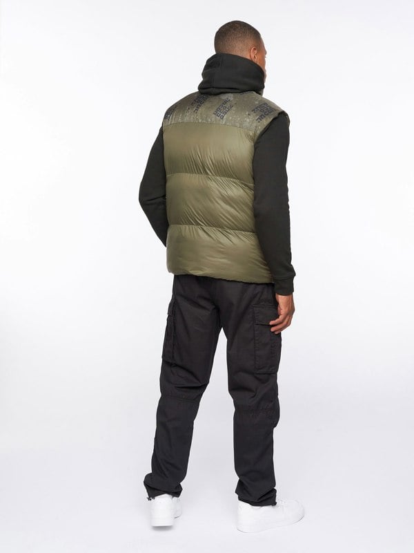 Duck and Cover Romain Padded Gilet Olive Camo