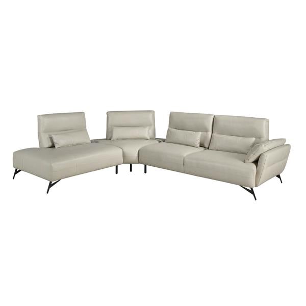 Angel Cerdá Corner sofa in sand leather 6213/6214