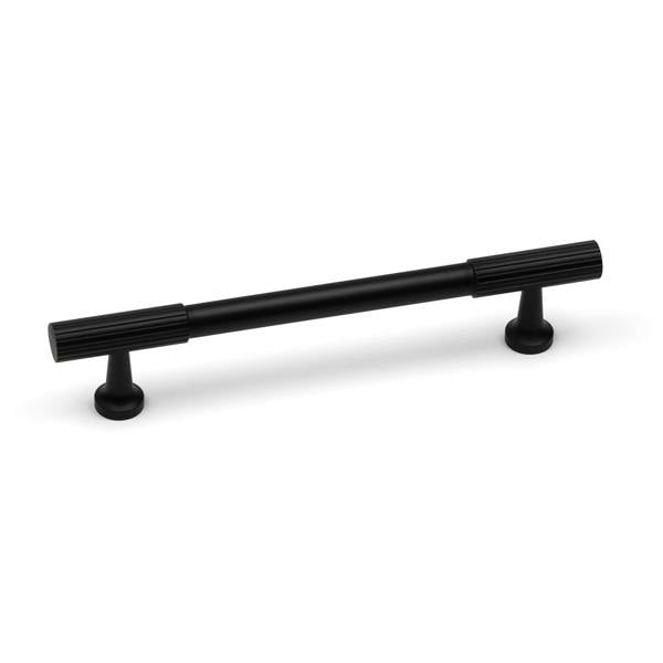 Handle & Home Matt Black Reeded Knob/Handles