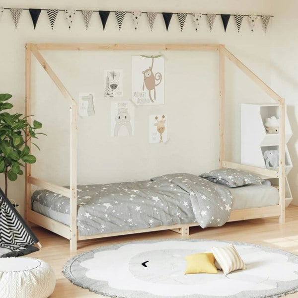 Berkfield Kids Bed Frame 90x200 cm Solid Wood Pine