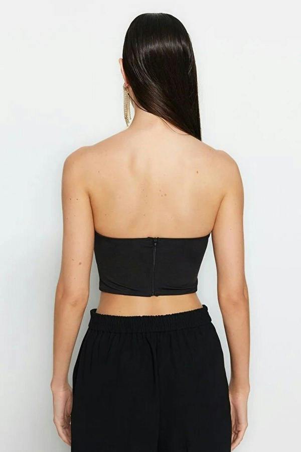 WOVCOR Lined Bustier with Corset Detail