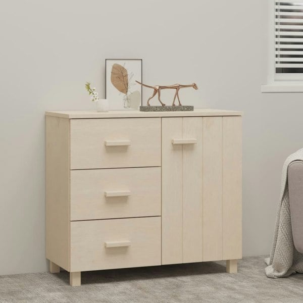 Berkfield Sideboard HAMAR Honey Brown 90x40x80 cm Solid Pinewood