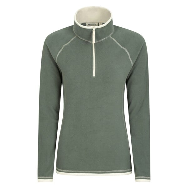 Mountain Warehouse Women's Montana Half Zip Fleece Top - Dark Green