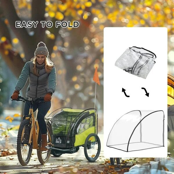 Baby Bike Trailer Cover, Anti Dust Rain Snow, Cold Wind, 76 x 61 x 61 cm