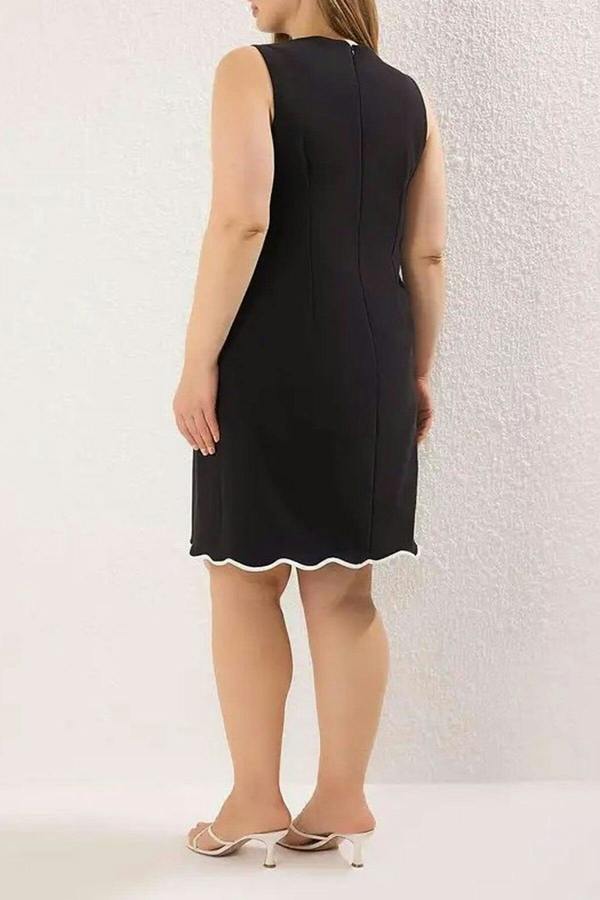 WOVCOR A-Line Mini Woven Plus Size Dress