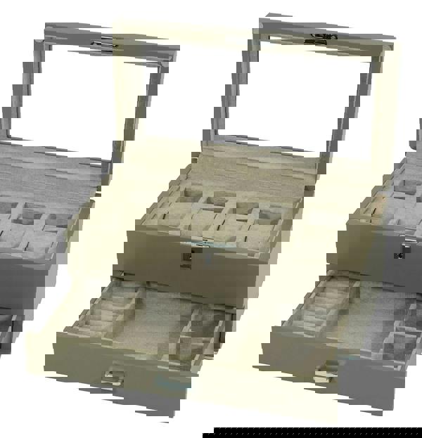 Kennett 4-Piece Wooden Watch Box with Drawer in Tan