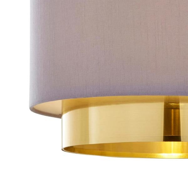 Pagazzi Lighting Zelina Grey and Gold Wide Easy-Fit Pendant