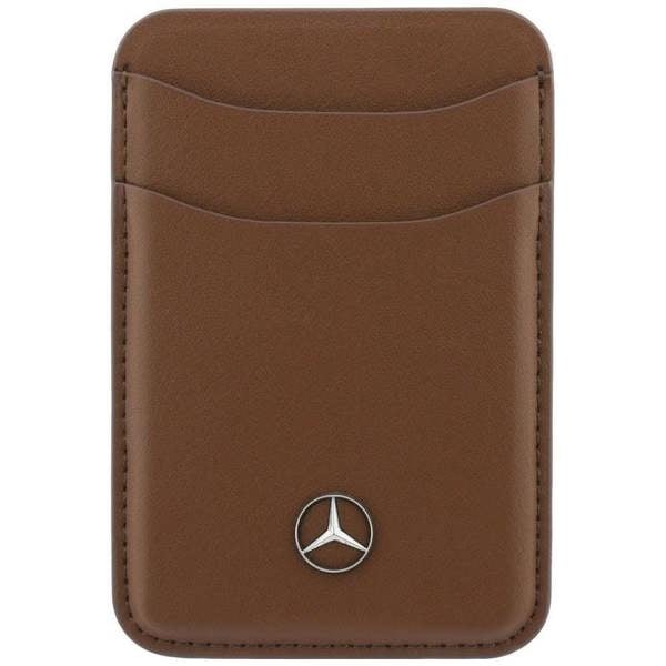 Mercedes Benz Leather Magnetic Card Holder Brown - MECSMPUDCSA