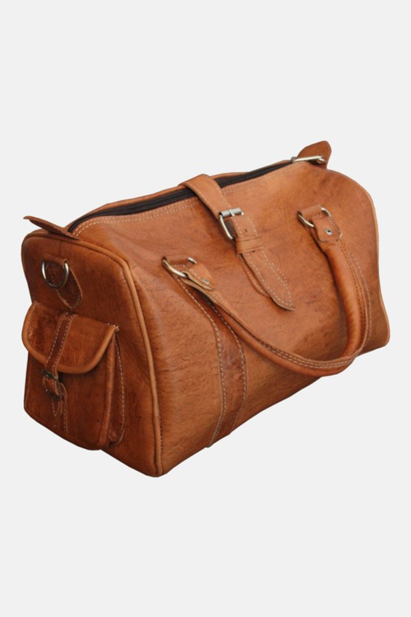 Berber Leather The Rabat Bowling Bag in Tan