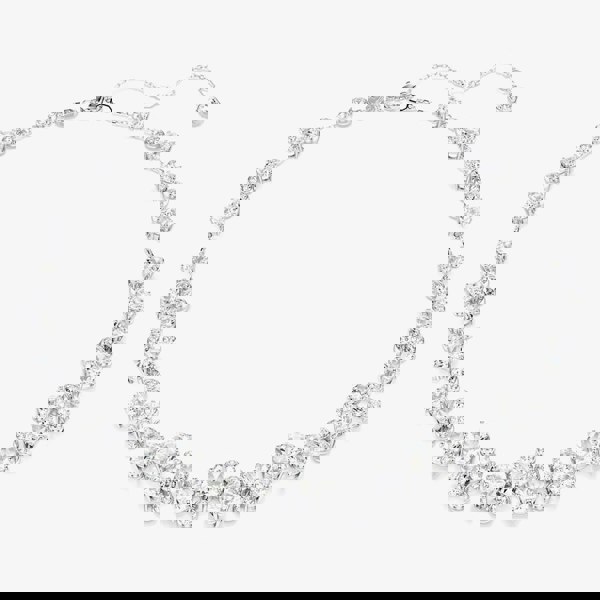 Swarovski Constella Rhodium Plated White Crystal Necklace 5722472