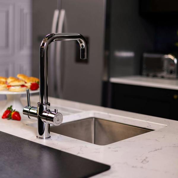 Flode Vier | 4 in 1 Instant Boiling & Filtered Cold Water Tap | Polished Chrome Finish