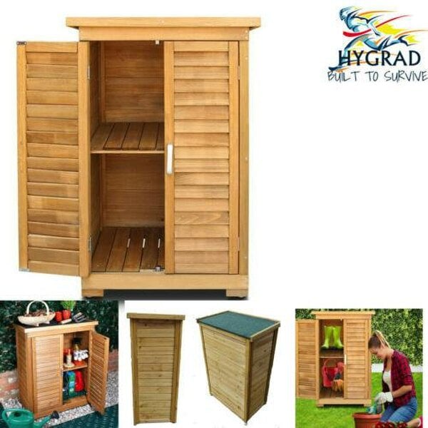 HYGRAD BUILT TO SURVIVE Wooden Garden Storage Shed Cupboard – Tool & Mower Store | HYGRAD®