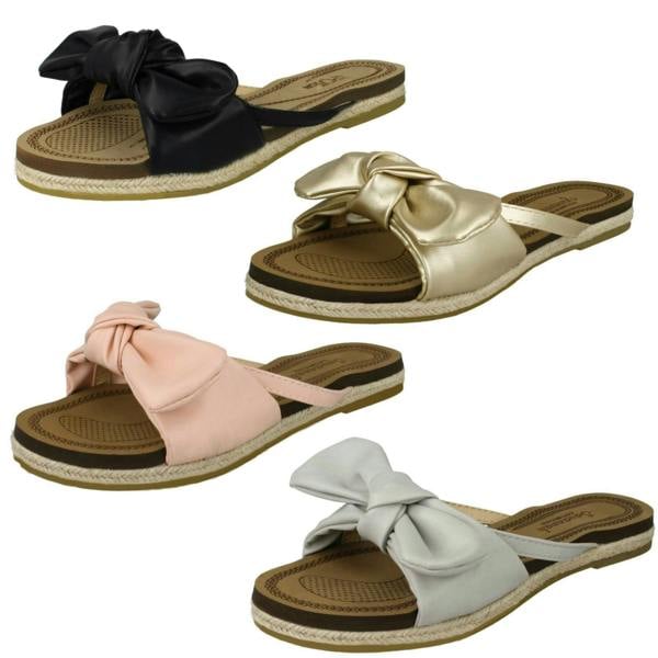 Savannah Ladies Savannah Flat Rope Edged Mules