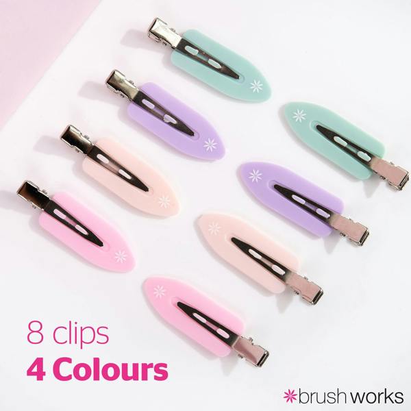Brushworks No Crease Hair Clips (Pack of 8)