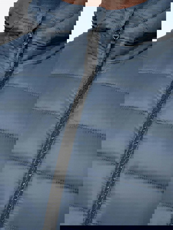 Crosshatch Gattering Jacket Denim Blue