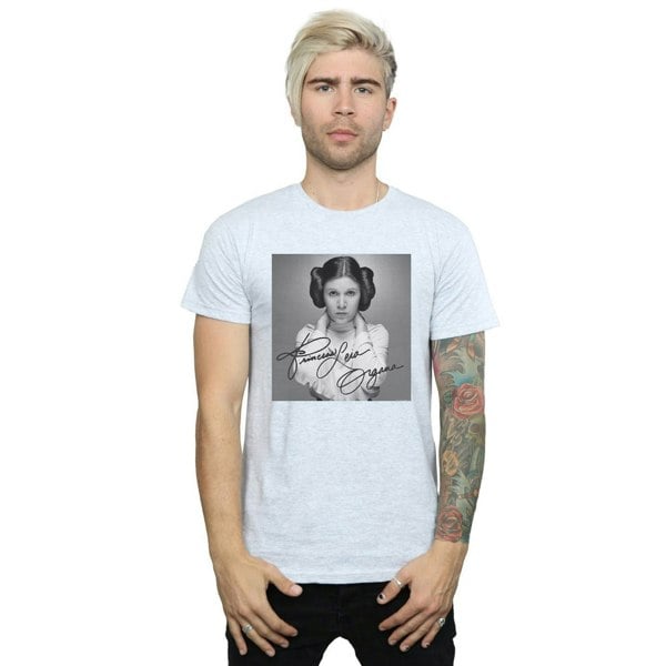 Star Wars Mens Princess Leia Organa T-Shirt - Sports Grey