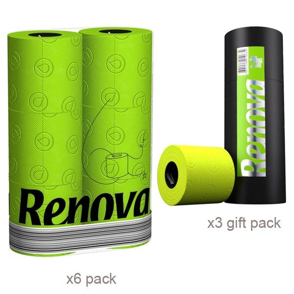 Renova Lime Green Toilet Paper. Colourful Loo Rolls That Don’t Blend In