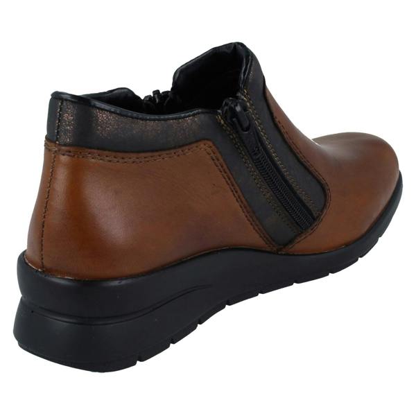 Rieker Ladies Rieker Ankle Boots With Double Zip L4883