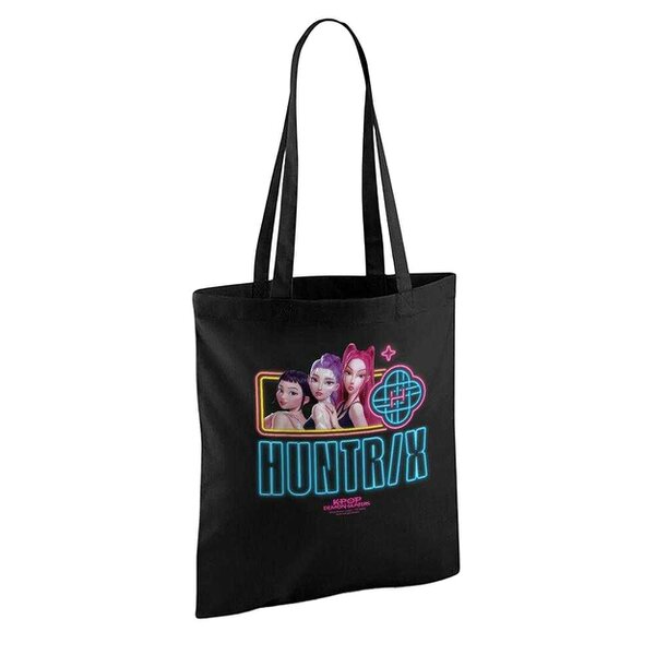 K-Pop Demon Hunters Huntr/X Reusable Tote Bag - Black