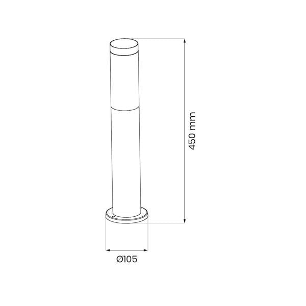 Milagro Brooklyn Garden Post 1xE27 IP44 45cm