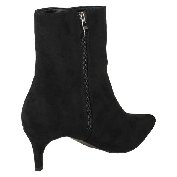 Ladies Collection Mid Heel Pointed Toe Ankle Boots F51222
