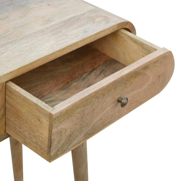 Wyld Haus Florence Oval 2 Drawer Natural Mango Wood Console Table