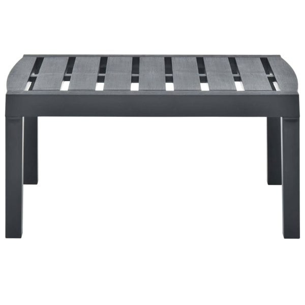 Berkfield Garden Table Anthracite 78x55x38 cm Plastic
