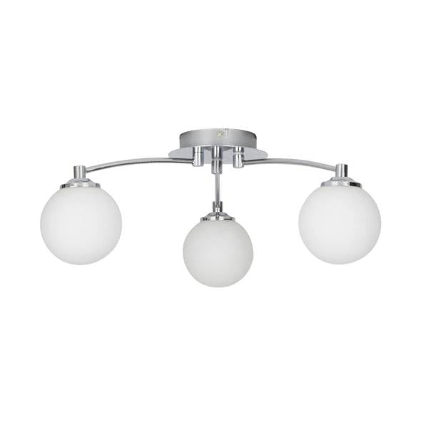 Pagazzi Lighting Navarro 3 Light Chrome Semi Flush Ceiling Light