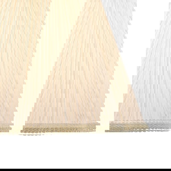 White Victorian Pleated Faux Silk Lamp Shade with Embroidered Trims Image 5