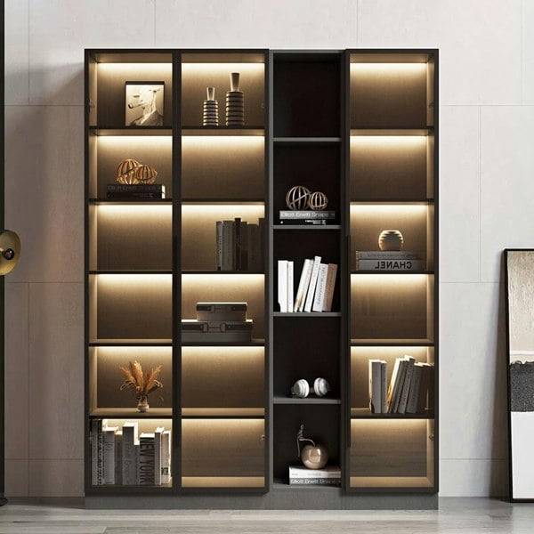 Rit Concept Kauffman Wine Storage With Glass Doors, Display Cabinet