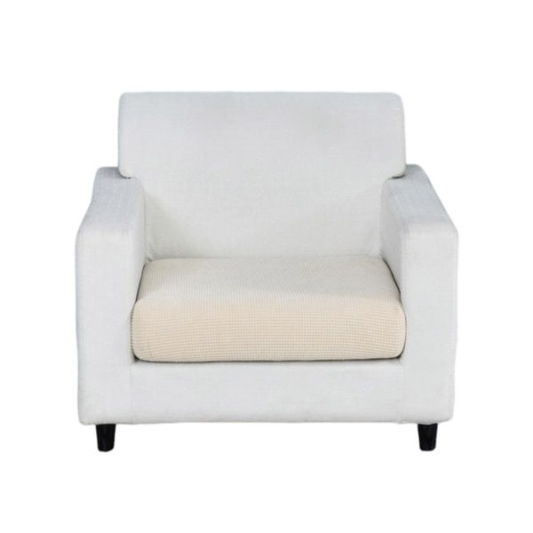 Anyhouz Anyseat Sofa Cover Beige Polyester Thick Stretchable Cushion For Living Room 1Pc Normal Size 225-275cm