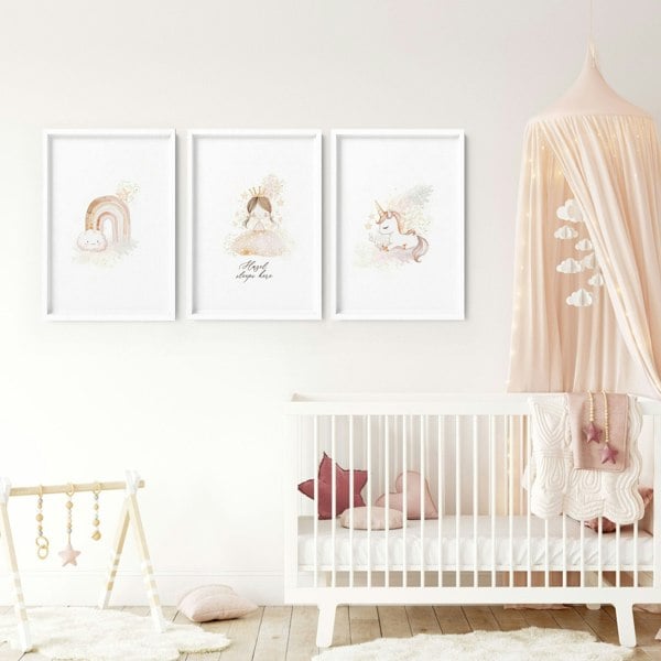 Prints Childrens Bedrooms | Set of 3 wall art prints