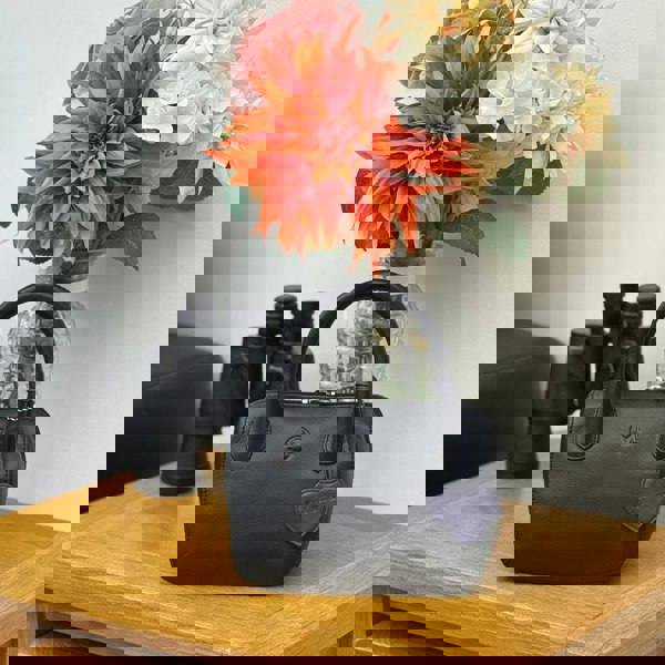 Mala Leather Mini Grab Bag with Heart Detail – Genuine Soft Leather