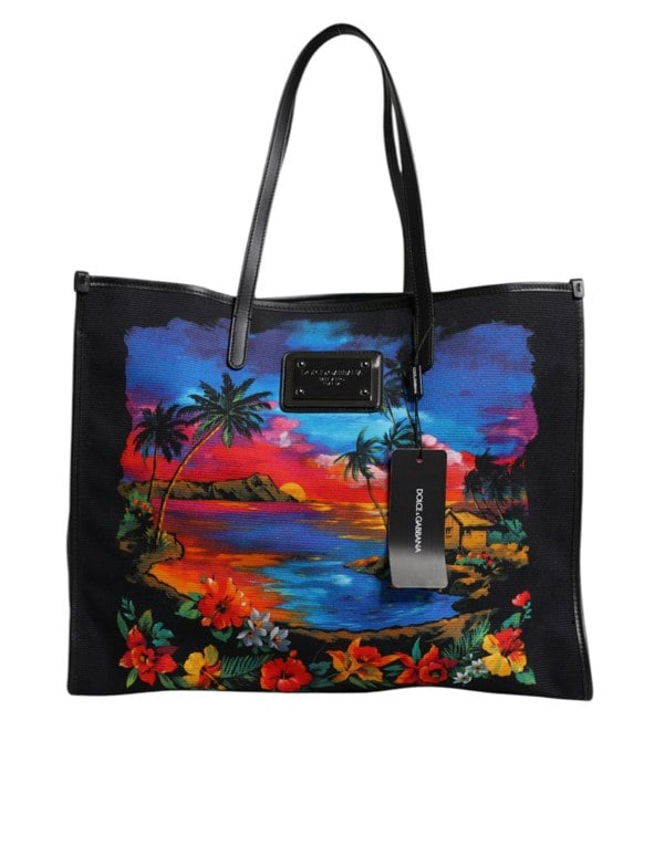 Tropical Sunset Canvas Tote