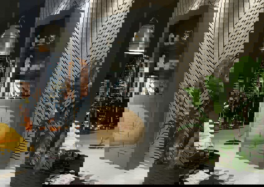 Mex Furniture Tall Display Cabinet 170cm Oak Matt Body and White Gloss Doors – Modern Open Shelving Unit (Copy) (Copy)