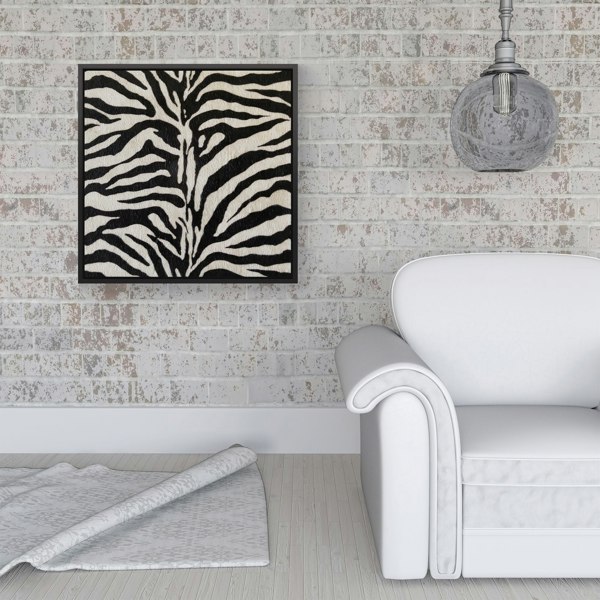 Warren Reed White Tiger Print Framed Canvas