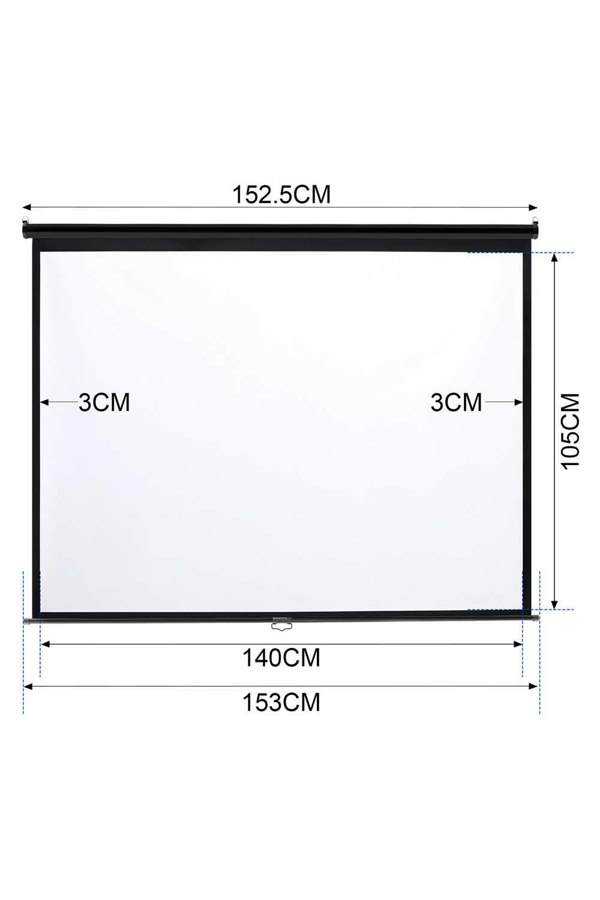 Living and Home 72" Manual Wall Mounted Projection Screen