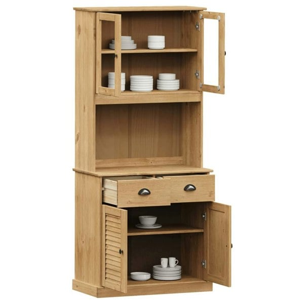 Berkfield Highboard VIGO 78x40x175 cm Solid Wood Pine