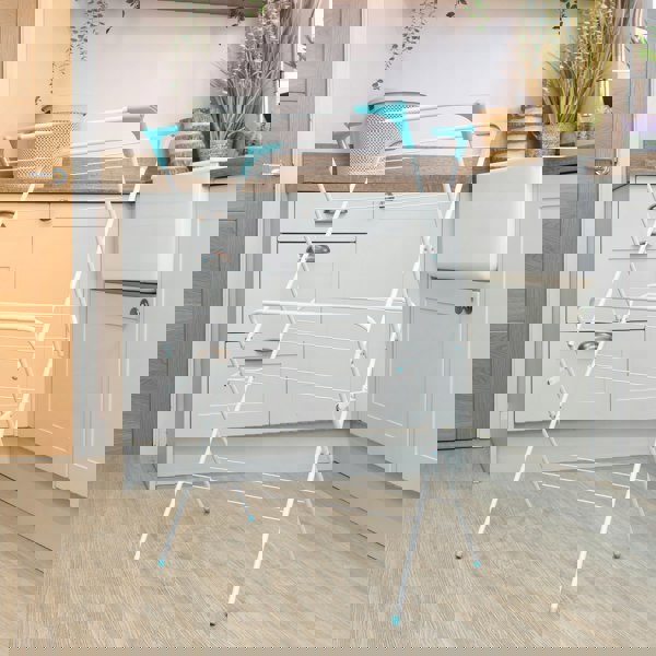 JVL Freestanding 2 Tier Clothes Drying Airer, White