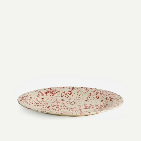 Hot Pottery Serving Platter Cranberry
