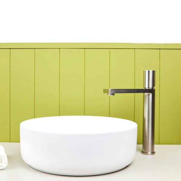 Flode Limingen | High Rise Mono Basin Mixer Tap | Brushed Steel