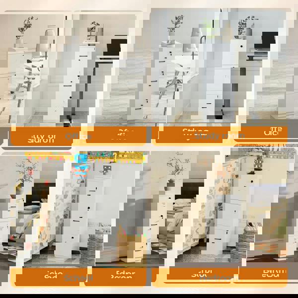 Levede File Cabinet 3 Lockable Drawers Modern Filing Storage Cabinet Home Office