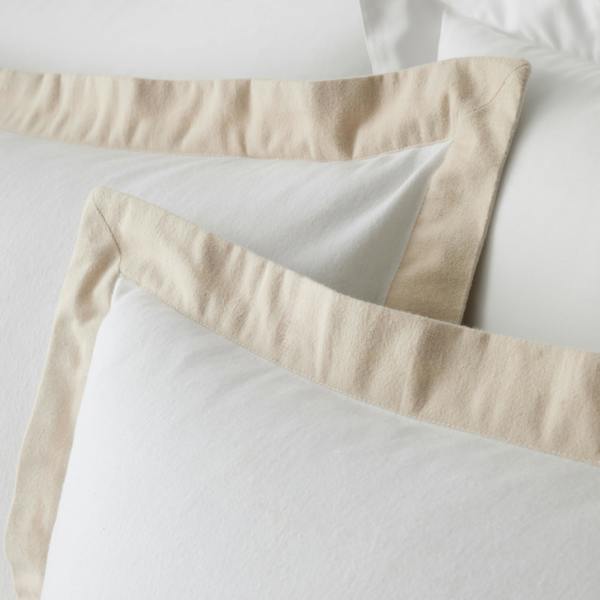 Bianca Brushed Tailored Cotton Duvet Cover Set White / Natural