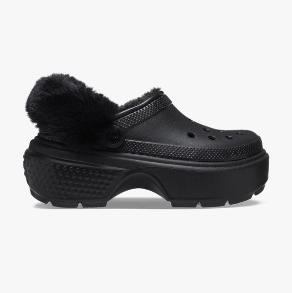 Crocs 208546-001 STOMP LINED Womens Clogs Black